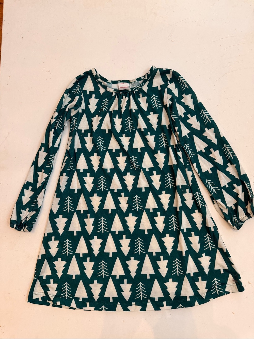 Hanna Andersson green Xmas tree cotton dress
